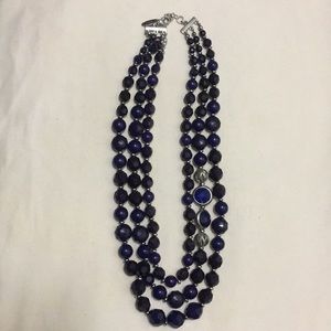 Blue bead necklace